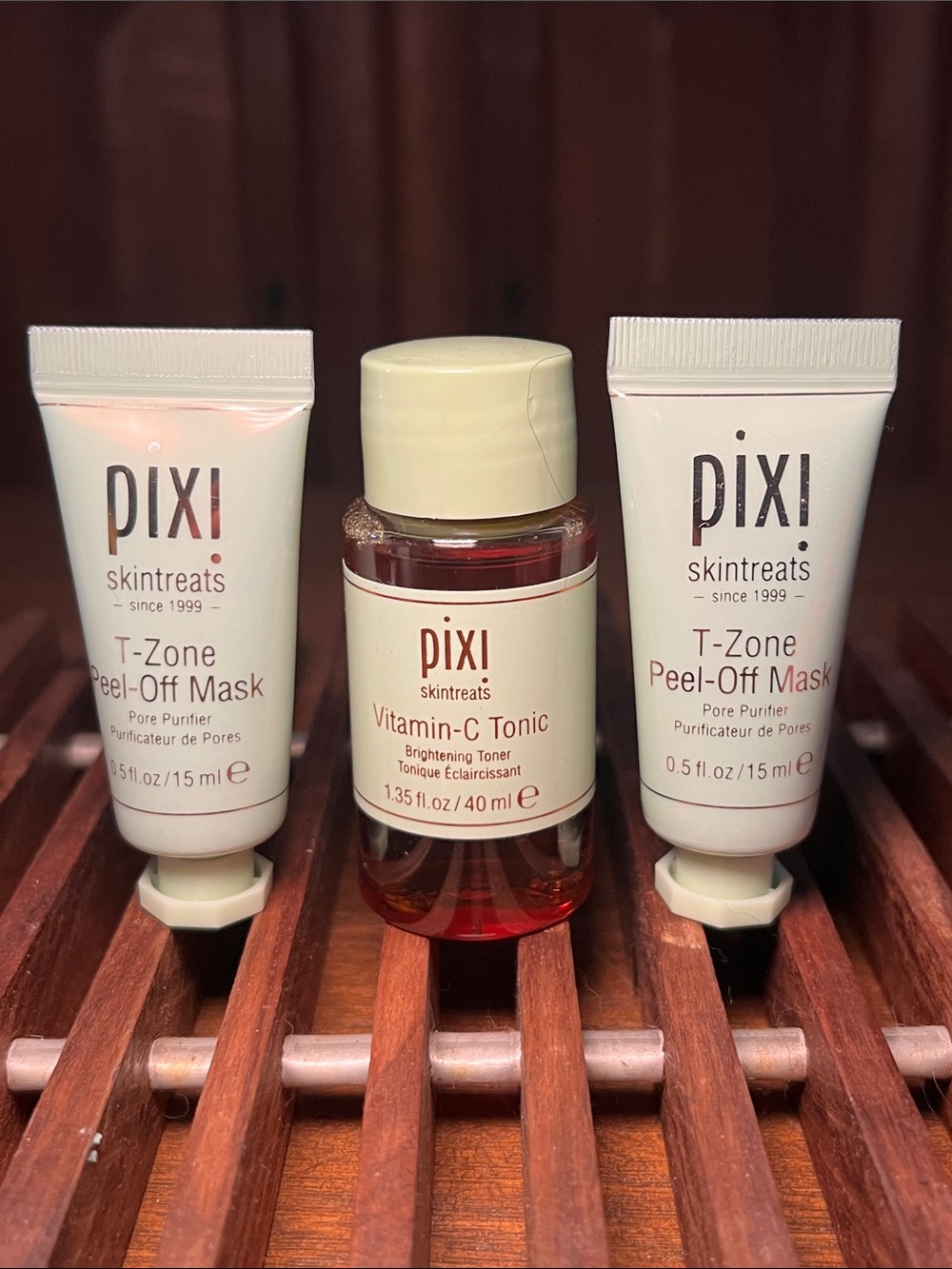 Pixi Skintreats Set – 2 T-Zone Peel-Off Masks, 1 Vitamin C Toner